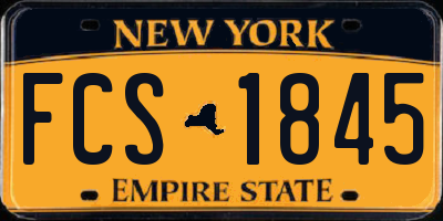 NY license plate FCS1845