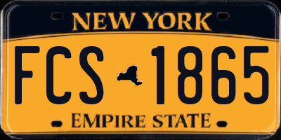 NY license plate FCS1865
