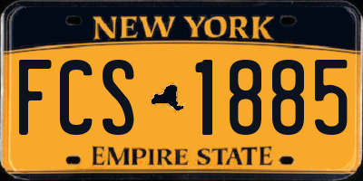 NY license plate FCS1885