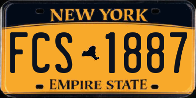 NY license plate FCS1887