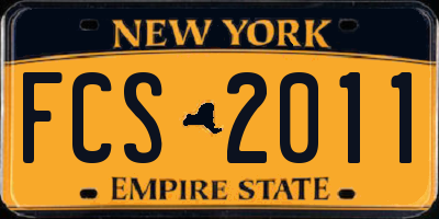 NY license plate FCS2011