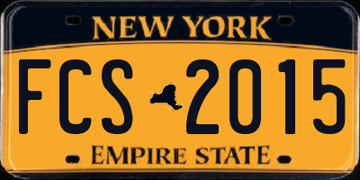 NY license plate FCS2015