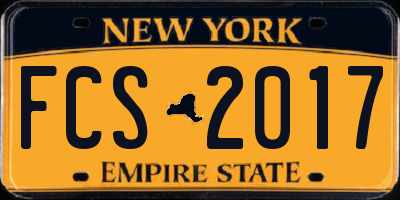 NY license plate FCS2017