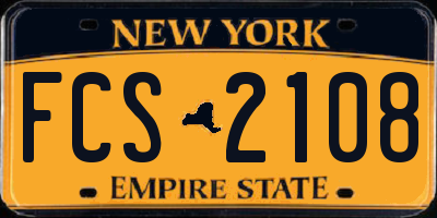 NY license plate FCS2108
