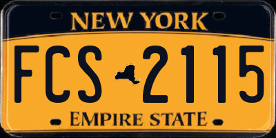 NY license plate FCS2115
