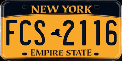 NY license plate FCS2116