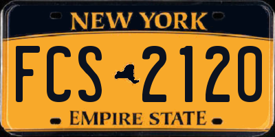 NY license plate FCS2120
