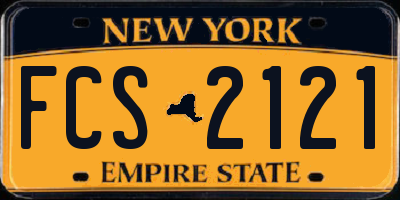 NY license plate FCS2121