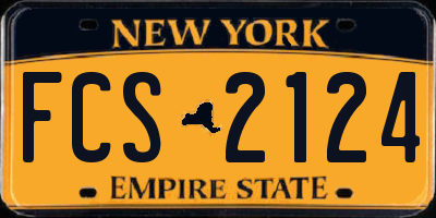 NY license plate FCS2124