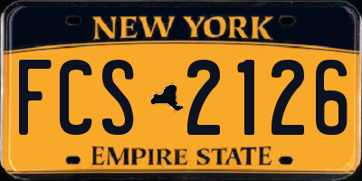 NY license plate FCS2126