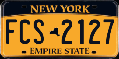NY license plate FCS2127