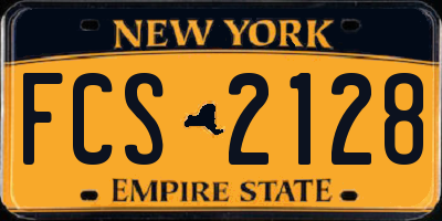 NY license plate FCS2128