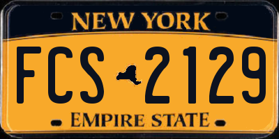 NY license plate FCS2129