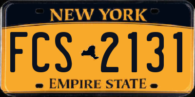 NY license plate FCS2131