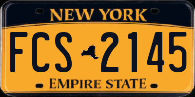 NY license plate FCS2145