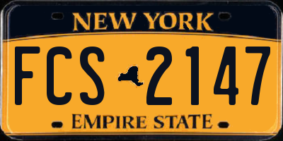 NY license plate FCS2147