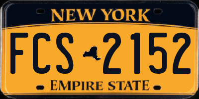 NY license plate FCS2152