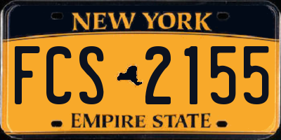 NY license plate FCS2155
