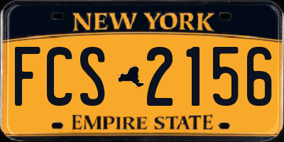 NY license plate FCS2156