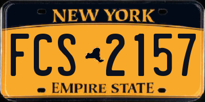 NY license plate FCS2157