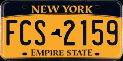 NY license plate FCS2159