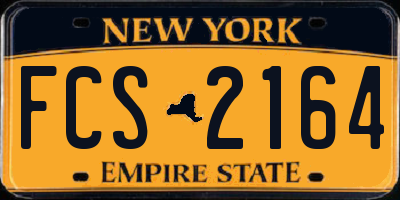 NY license plate FCS2164