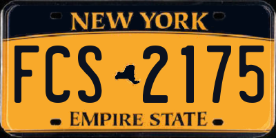 NY license plate FCS2175