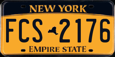 NY license plate FCS2176