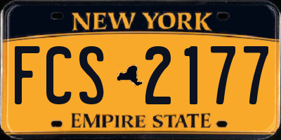 NY license plate FCS2177