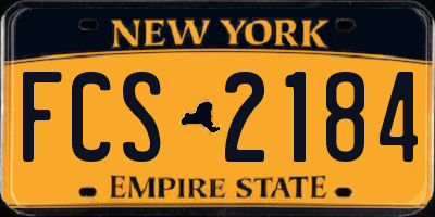 NY license plate FCS2184