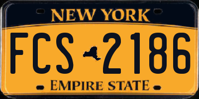 NY license plate FCS2186