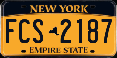 NY license plate FCS2187