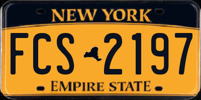 NY license plate FCS2197