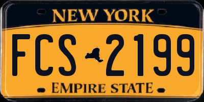 NY license plate FCS2199