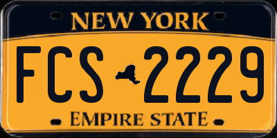 NY license plate FCS2229