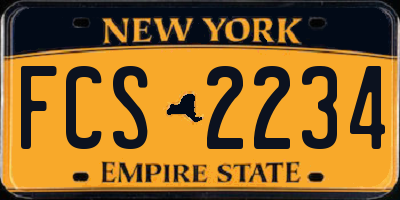 NY license plate FCS2234