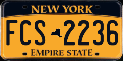 NY license plate FCS2236