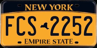 NY license plate FCS2252