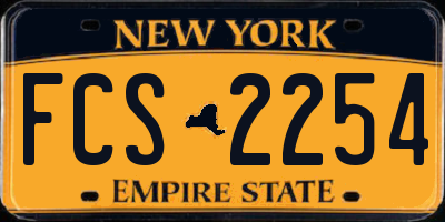 NY license plate FCS2254