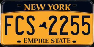 NY license plate FCS2255