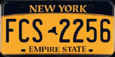 NY license plate FCS2256