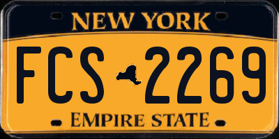 NY license plate FCS2269