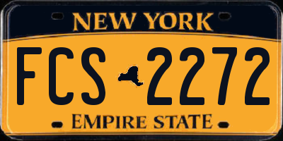NY license plate FCS2272