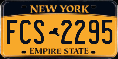 NY license plate FCS2295