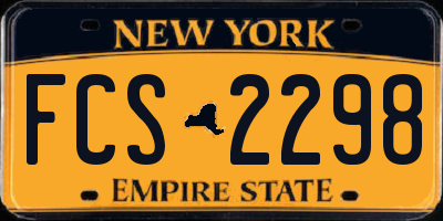 NY license plate FCS2298