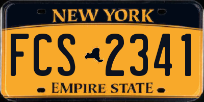 NY license plate FCS2341