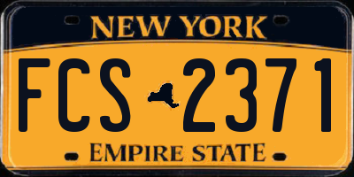 NY license plate FCS2371