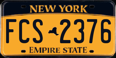 NY license plate FCS2376