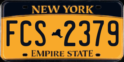 NY license plate FCS2379