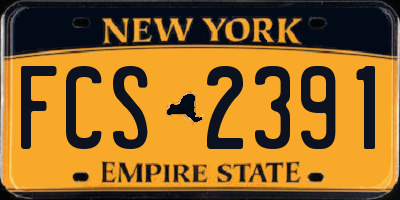 NY license plate FCS2391